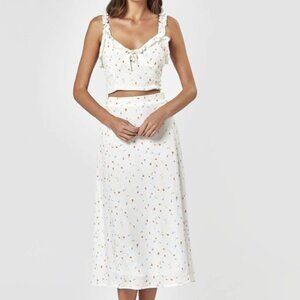 NWT Charlie Holiday Fable Floral Midi Skirt